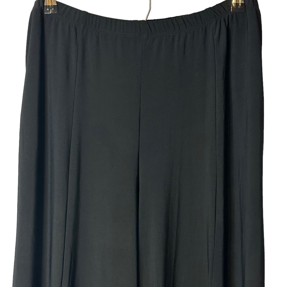 Marina Black Elastic Pull On Dress Pants Size 16 Style 28027‎ 28028 USA Wide Leg - Picture 2 of 9